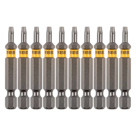 Бита TX 10х50, сталь S2, шестигранный профиль, 10 шт. Е 6,3 Denzel 11667 купить в Тюмени