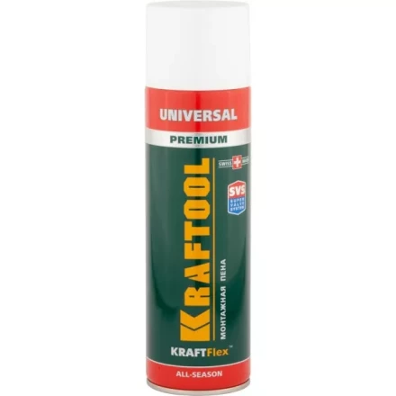 Пена &quot;PREMIUM&quot; монтажная, адаптерная, всесезонная, 500мл, KRAFTOOL 41170_z01 купить в Тюмени