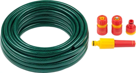 Набор поливочный GRINDA: Шланг 1/2&quot;x15 м, наконечник-распылитель, поливочная арматура 428497-1/2-15 купить в Тюмени