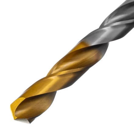 Сверло спиральное по металлу Denzel, 9 x 125 мм, Р6М5, Golden Tip, 718241 купить в Тюмени