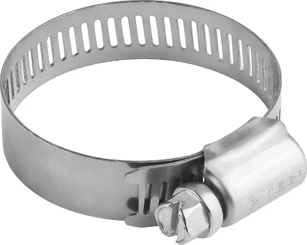 Хомуты ЗУБР &quot;ЭКСПЕРТ&quot;, нерж. сталь, просечная лента 12 мм, 29-47 мм, 100 шт 37815-029-47-100 купить в Тюмени