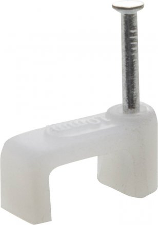 Скоба-держатель для плоского кабеля, с оцинкованным гвоздем, 10 мм, 70 шт, STAYER Master 4511-10 4511-10 купить в Тюмени