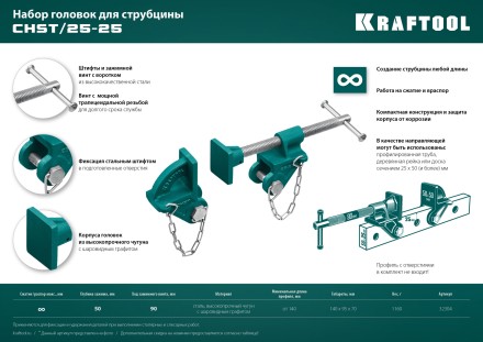 Набор головок для струбцины KRAFTOOL 32304 купить в Тюмени