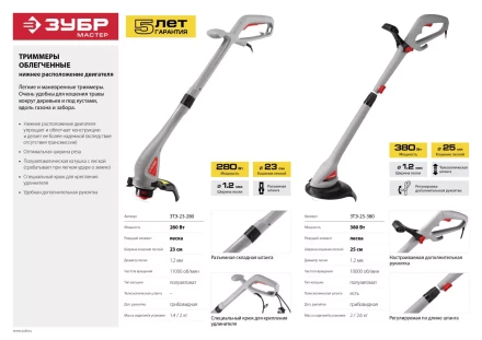 Триммер электрический ЗТЭ-25-380 серия МАСТЕР купить в Тюмени