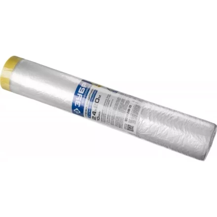 Пленка ЗУБР &quot;ПРОФЕССИОНАЛ&quot; защитная с клейкой лентой, HDPE, 10мкм, 2,4х20м 12250-240-20 купить в Тюмени