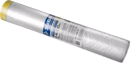 Пленка ЗУБР &quot;ПРОФЕССИОНАЛ&quot; защитная с клейкой лентой, HDPE, 10мкм, 2,4х20м 12250-240-20 купить в Тюмени