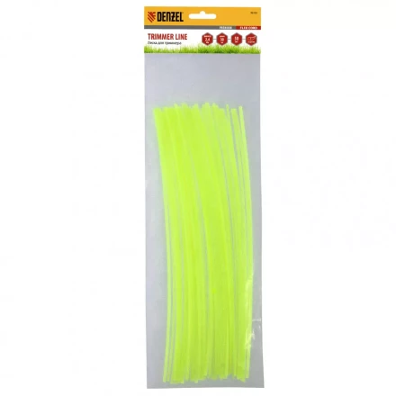 Леска для триммера квадратная нарезанная 2,4мм х 30 см 50 шт Flex cord Denzel 96103 купить в Тюмени