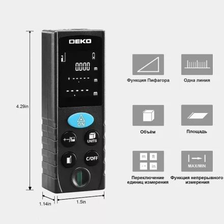 Дальномер лазерный LRD110-100m DEKO купить в Тюмени