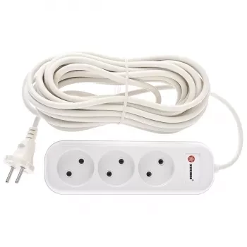 Удлинитель бытовой серия EU, без заземления, 7м, 3 роз., 6А Stern 95728 купить в Тюмени