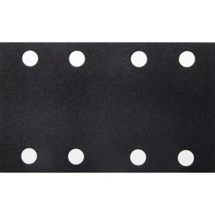 Лист шлиф. универс. URAGAN &quot;Оптимал. для тверд. пород дерева&quot; 8 отв. по линии, на липучке, для ПШМ, P120, 80х133мм, 50шт 907-22111-120-50 купить в Тюмени