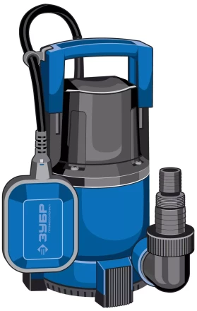 Насос ЗУБР &quot;ПРОФЕССИОНАЛ&quot; Т3 погружной дренажный для чистой воды (d пропускаемых частиц до 5мм), 400Вт, пропускная способность 140л/мин, напор 8,0м НПЧ-Т3-400 купить в Тюмени