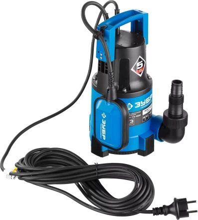 Насос ЗУБР &quot;ПРОФЕССИОНАЛ&quot; Т3 погружной дренажный для чистой воды (d пропускаемых частиц до 5мм), 400Вт, пропускная способность 140л/мин, напор 8,0м НПЧ-Т3-400 купить в Тюмени