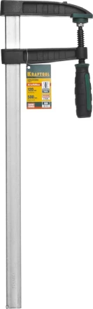 Струбцина, KRAFTOOL 32011-120-500, тип &quot;F&quot;, DIN 5117, двухкомпонентная ручка, 120х500мм 32011-120-500 купить в Тюмени