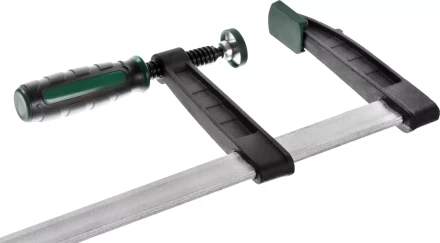 Струбцина, KRAFTOOL 32011-120-500, тип &quot;F&quot;, DIN 5117, двухкомпонентная ручка, 120х500мм 32011-120-500 купить в Тюмени