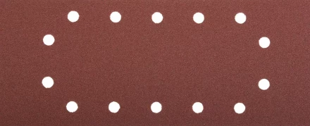 Лист шлифовальный ЗУБР &quot;МАСТЕР&quot;, 14 отверстий, для ПШМ на зажимах, Р100, 115х280мм, 5шт 35594-100 купить в Тюмени