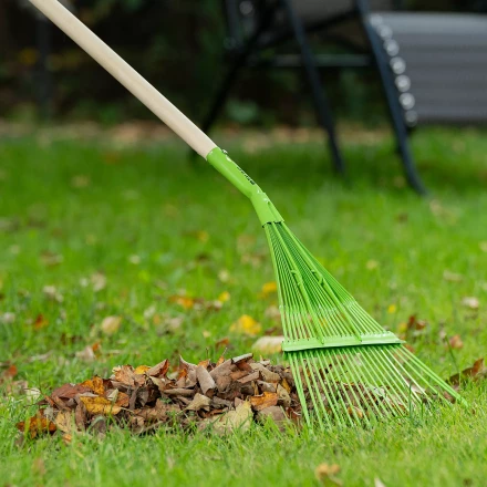 Грабли веерные стальные Palisad, 565 мм, 22 плоских зуба, эмалированные, усиленные, без черенка, 617015 купить в Тюмени