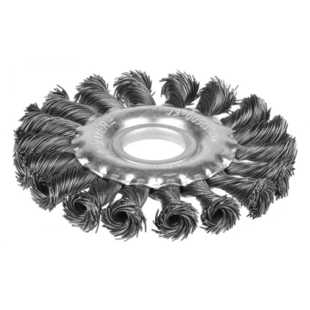 STAYER &quot;PROFESSIONAL&quot;. Щетка дисковая для УШМ, жгутированная стальная проволока 0,5мм, 100ммх22мм 35120-100 купить в Тюмени