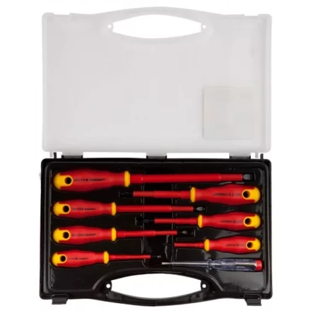 Набор STAYER &quot;PROFI&quot; &quot;ELECTRO&quot;: Отвертки диэлектрические, тестер, 100-250В, Cr-V, 8шт 25145-H8_z01 купить в Тюмени