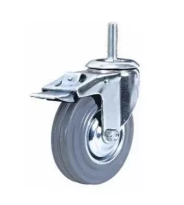 Колесо поворотное резина SCtb 63 160 мм с болтом и тормозом 1024433 купить в Тюмени