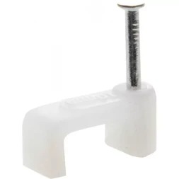 Скоба-держатель для плоского кабеля, с оцинкованным гвоздем, 4 мм, 100 шт, STAYER Master 4511-04 4511-04