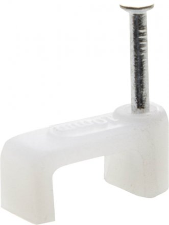 Скоба-держатель для плоского кабеля, с оцинкованным гвоздем, 4 мм, 100 шт, STAYER Master 4511-04 4511-04 купить в Тюмени