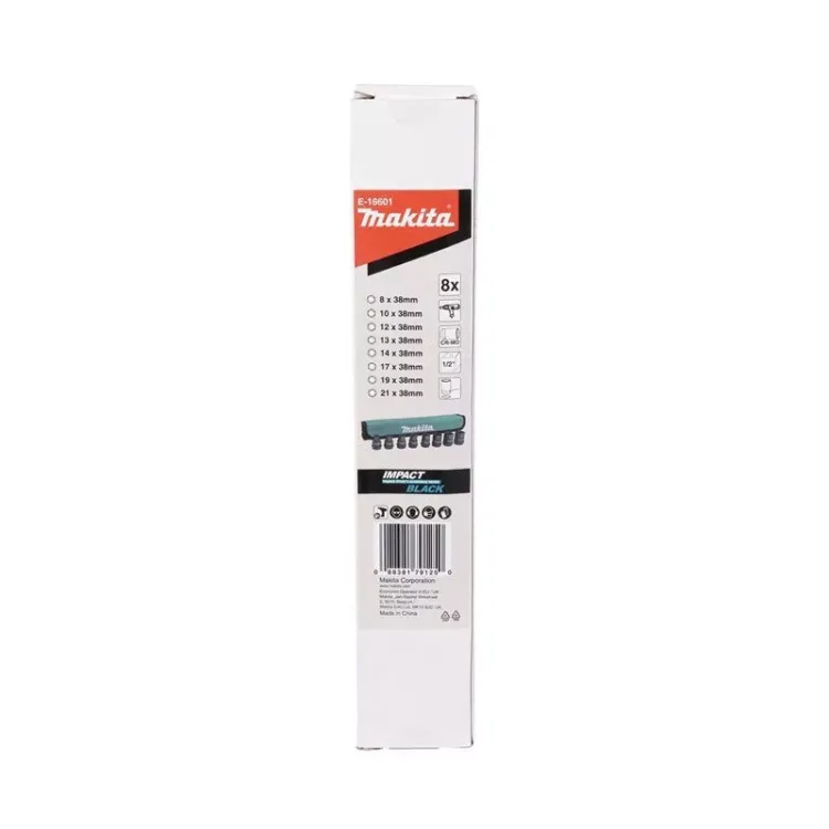 Набор ударных торцевых головок Makita 1/2, 8 шт Makita E-16601 купить в Тюмени