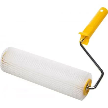Валик игольчатый STAYER для наливных полов в сборе, пластмассовые иглы, бюгель 8мм, 75х250мм 03951-25 купить в Тюмени