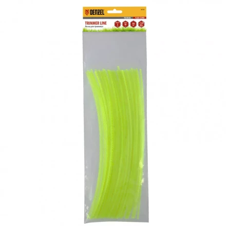 Леска для триммера &quot;зубчатый квадрат&quot; нарезанная 3 мм х 30 см 50 шт Flex cord Denzel 96104 купить в Тюмени