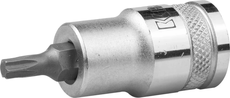 Торцовая бита-головка KRAFTOOL "INDUSTRIE QUALITAT", материал S2, TORX, сатинированная, 1/2", Т27 27905-27_z01 купить в Тюмени