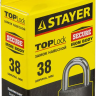 Замок STAYER "STANDARD" навесной, металлический корпус, закаленная дужка, 38мм 37160-38 купить в Тюмени