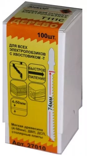 Пилка для электролобзика T111 C HCS 1шт/100 27010