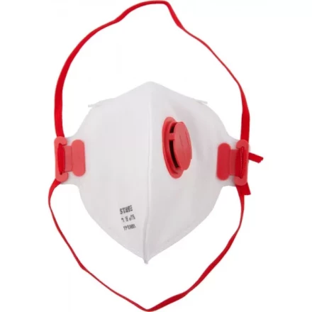 Полумаска фильтрующая STAYER &quot;MASTER&quot; плоская, с клапаном, многослойная, класс защиты FFP1 11116 купить в Тюмени