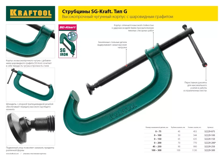 Струбцина, KRAFTOOL 32011-120-800, тип "F", DIN 5117, двухкомпонентная ручка, 120х800мм 32011-120-800 купить в Тюмени