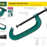 Струбцина, KRAFTOOL 32011-120-800, тип "F", DIN 5117, двухкомпонентная ручка, 120х800мм 32011-120-800 купить в Тюмени
