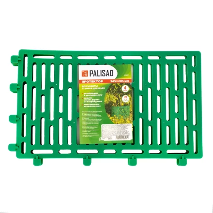 Протектор для защиты стволов деревьев, комплект 4 шт., зеленый Palisad 65071 купить в Тюмени