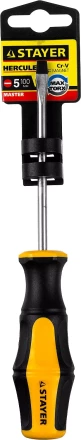 Отвертка STAYER &quot;MASTER&quot; &quot;HERCULES&quot;, Сr-V, противоскользящая рукоятка, SL5,0x100мм 25051-05-10_z02 купить в Тюмени