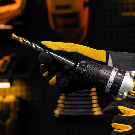 Сверло спиральное по металлу Denzel, 11 x 142 мм, Р6М5, Golden Tip, 718243 купить в Тюмени