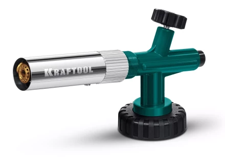 KG-1000 цельнометаллическая газовая горелка с пъезоподжигом, на баллон с цанговым соединением, 1450°C 55514 купить в Тюмени