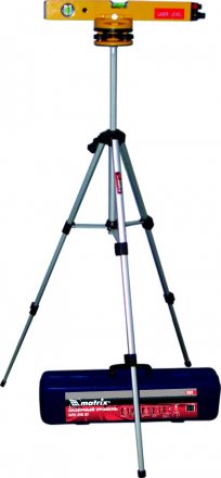 Уровень лазерный 400 мм 1050 мм штатив 3 глазка набор (база 2.линзы) в пласт. боксе  MATRIX 35029 купить в Тюмени