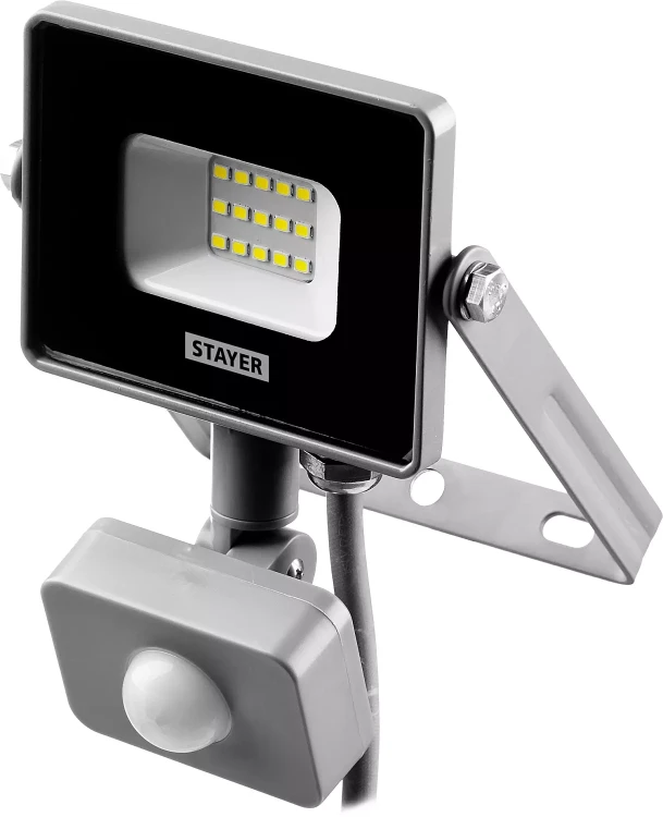Прожектор LEDPro светодиодный, STAYER Profi 57133-10, датчик движения, 10Вт 57133-10 купить в Тюмени