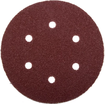 Круг шлифовальный ЗУБР &quot;МАСТЕР&quot; универсальный, из абразивной бумаги на велкро основе, 6 отверстий, Р60, 150мм, 5шт 35566-150-060 купить в Тюмени
