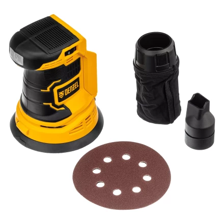 Машина шлифовальная эксцентриковая аккумуляторная COS-125-0, 18В Li-Ion Denzel 28471 купить в Тюмени