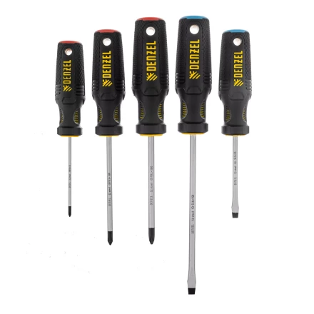 Набор отверток 5 шт Denzel, PH+SL, S2, 3к рукоятка, 122157 купить в Тюмени