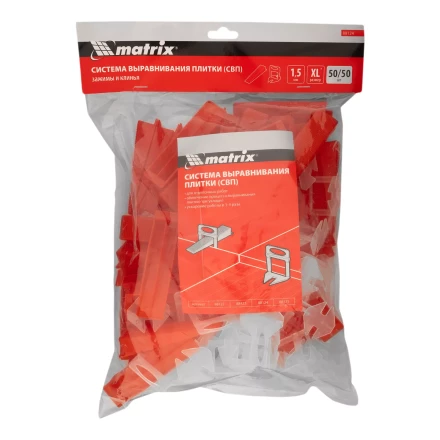 Комплект зажим + клин для системы выравнивания плитки СВП Ворота XL, 50/50 шт. в пакете Matrix 88124 купить в Тюмени