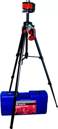 Уровень лазерный 100 мм штатив 1300 мм крутящ. голова ротац. набор в пласт.кейсе  MATRIX MASTER 35031 купить в Тюмени