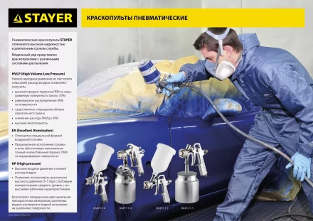 Краскопульт пневматический STAYER &quot;PROFESSIONAL&quot; AirPro, 1,4мм 06477-1.4 купить в Тюмени