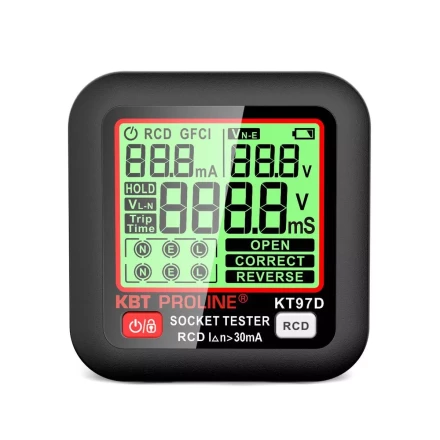 Тестер розеток и УЗО КВТ КТ 97D (91921) купить в Тюмени