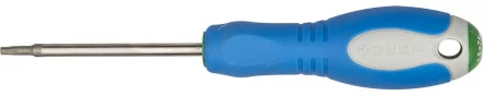 Отвертка ЗУБР, Cr-V сталь, трехкомпонентная рукоятка, цветовая индикация типа шлица, TORX №15, 75мм 25254-15-075 купить в Тюмени