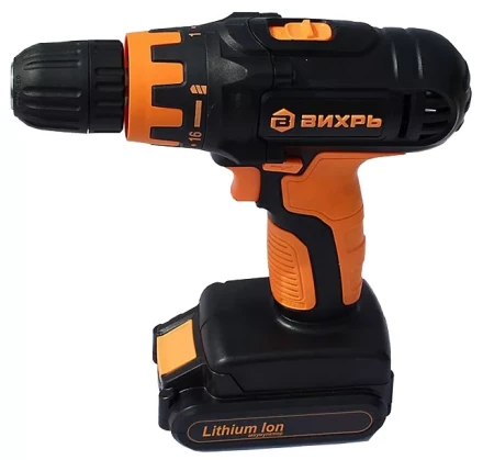 Дрель-шуруповерт аккумуляторная ВИХРЬ ДА-18Л-2К купить в Тюмени