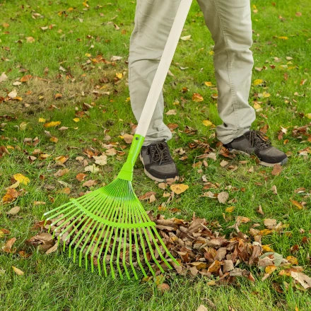 Грабли веерные стальные Palisad, 425 мм, 22 плоских зуба, эмалированные, без черенка, 617705 купить в Тюмени